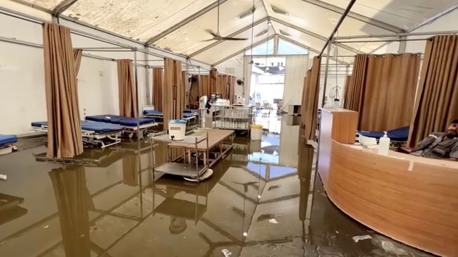 IGD Lumpuh, Rumah Sakit Nasser di Khan Younis Gaza Terendam Banjir