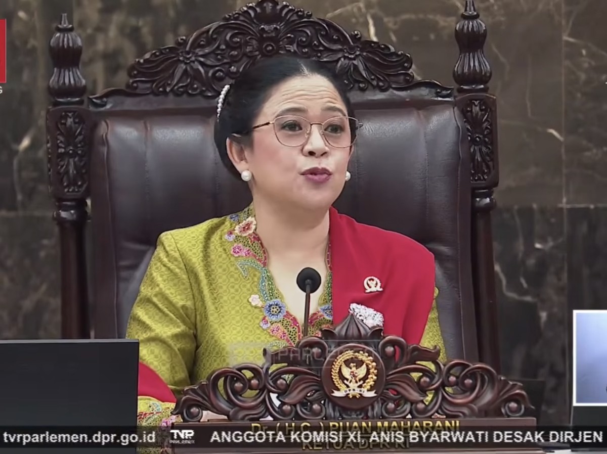 Puan Maharani Nyanyikan Lagu Imagine Saat Pidato Sidang Tahunan DPR