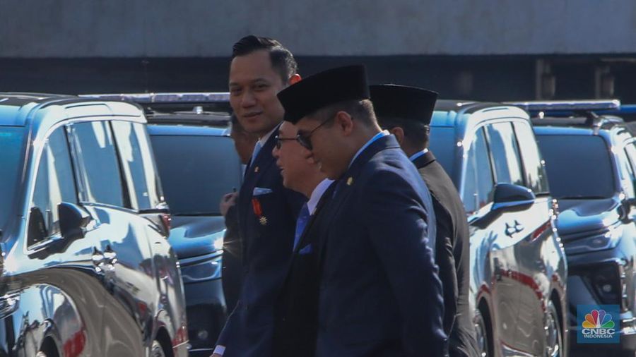 Menteri UMKM, Maman Abdurrahman saat dalam Sidang Tahunan 2025 di Gedung MPR/DPR RI, Jakarta, Jumat (15/8/2025). (CNBC Indonesia/Faisal Rahman)