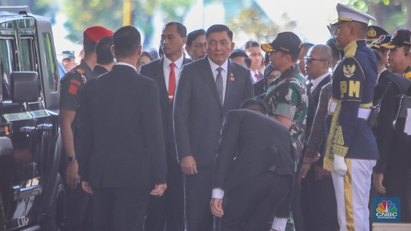 Menteri UMKM, Maman Abdurrahman saat dalam Sidang Tahunan 2025 di Gedung MPR/DPR RI, Jakarta, Jumat (15/8/2025). (CNBC Indonesia/Faisal Rahman)