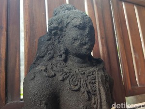 Penampakan Arca yang Ditemukan Pekerja Galian Drainase di Mlati