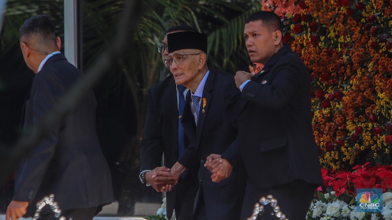 Presiden Prabowo Subianto usai menghadiri Sidang Tahunan 2025 di Gedung MPR/DPR RI, Jakarta, Jumat (15/8/2025). (CNBC Indonesia/Faisal Rahman)