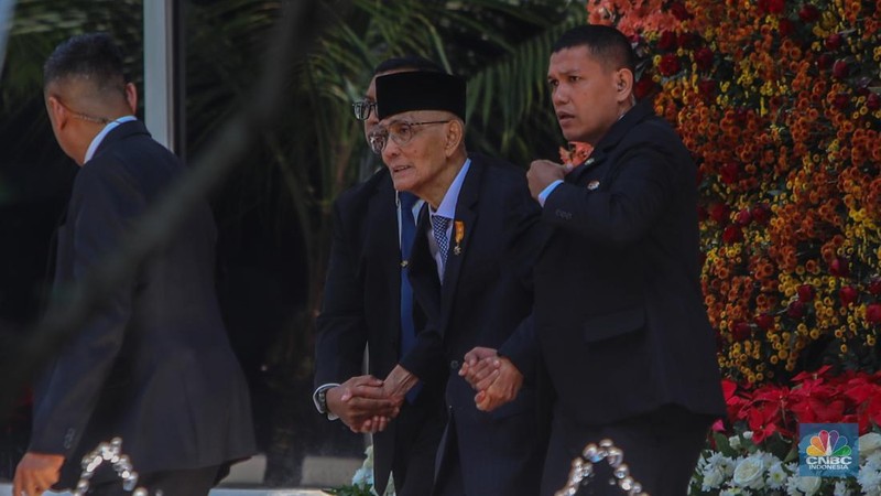 Presiden Prabowo Subianto usai menghadiri Sidang Tahunan 2025 di Gedung MPR/DPR RI, Jakarta, Jumat (15/8/2025). (CNBC Indonesia/Faisal Rahman)