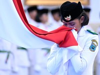 Detik-Detik Pengukuhan 76 Putra Putri Bangsa Jadi Paskibraka 2025