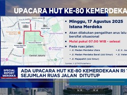 Video: Upacara HUT Ke-80 Kemerdekaan RI Sejumlah Ruas Jalan Ditutup