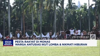 Video: Pesta Rakyat di Monas Warga Antusias Ikut Lomba & Hiburan