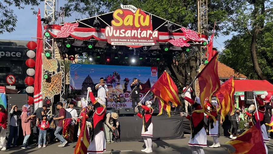 Festival Satu Nusantara di Kawasan SCBD, Minggu (17/8).