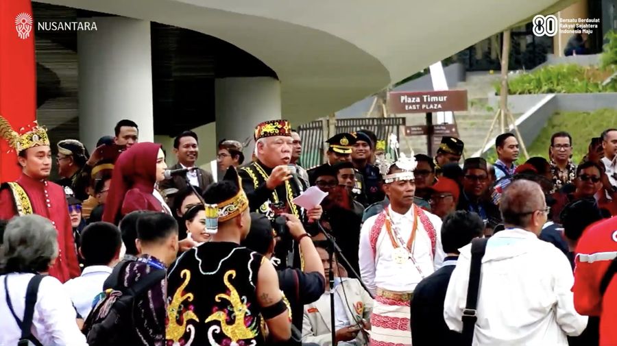 Kepala Otorita Ibu Kota Nusantara Basuki Hadimuljono di Nusantara, Kalimantan Timur, Minggu (17/8/2025). (Tangkapan Layar Youtube/IKN Indonesia)
