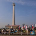 Intip Kereta Kencana Garuda Prabayaksa & 145 Kuda Kirab Bendera RI