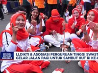 Video: LLDIKTI, APTASI & KOPRI Gelar Jalan Pagi Sambut Hut RI Ke-80