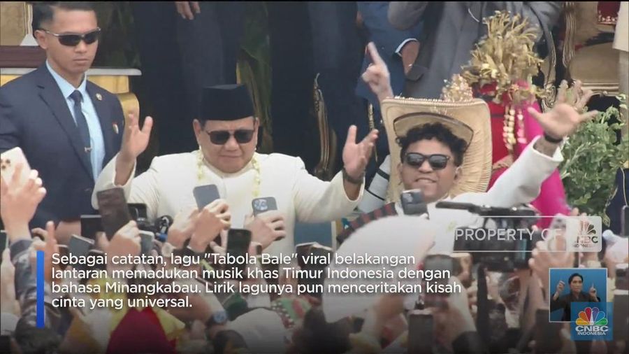 Video: Silet Open Up Bawakan 'Tabola Bale' Goyang Istana, Prabowo Berjoget