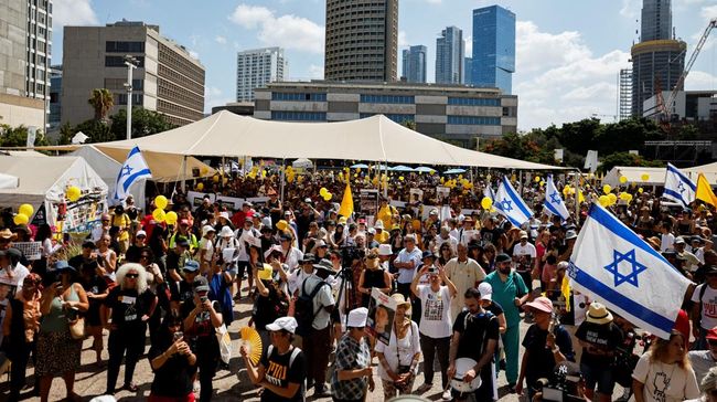 Perang Gaza Senjata Makan Tuan, Ribuan Warga Israel Demo Netanyahu