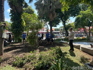 Taman Apsari Kembali Bersih dan Rapi Usai Pesta Rakyat di Grahadi