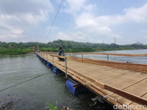 Bos Tahu Bikin Jembatan Apung 70 Meter Penghubung Bantul-Kulon Progo