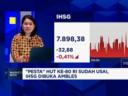 Video: "Pesta" HUT ke-80 RI Usai, IHSG Merosot ke Level 7.800-an