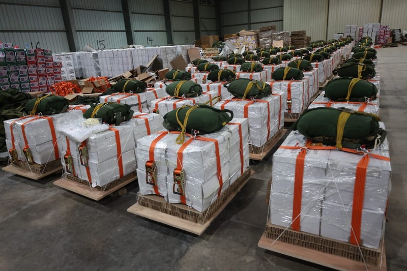 Satuan Tugas (Satgas) Garuda Merah Putih-II yang berhasil melaksanakan misi distribusi bantuan kemanusiaan ke Jalur Gaza, Palestina, pada Minggu (17/8/2025). (Dok. Tim Media Satgas (Kemhan/TNI))