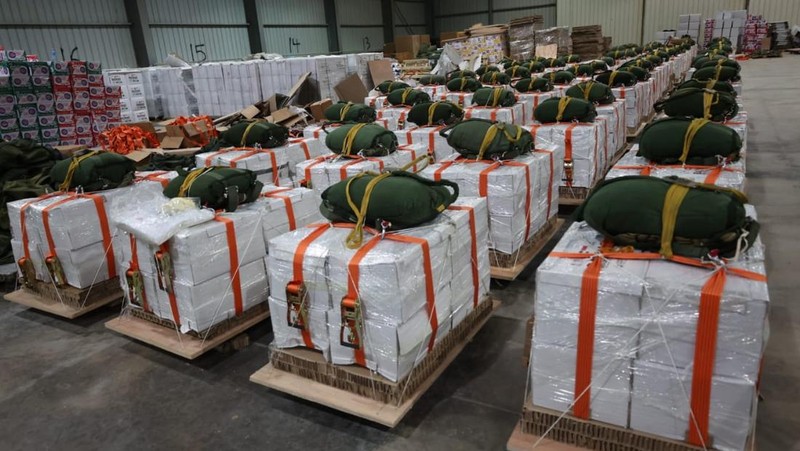 Satuan Tugas (Satgas) Garuda Merah Putih-II yang berhasil melaksanakan misi distribusi bantuan kemanusiaan ke Jalur Gaza, Palestina, pada Minggu (17/8/2025). (Dok. Tim Media Satgas (Kemhan/TNI))