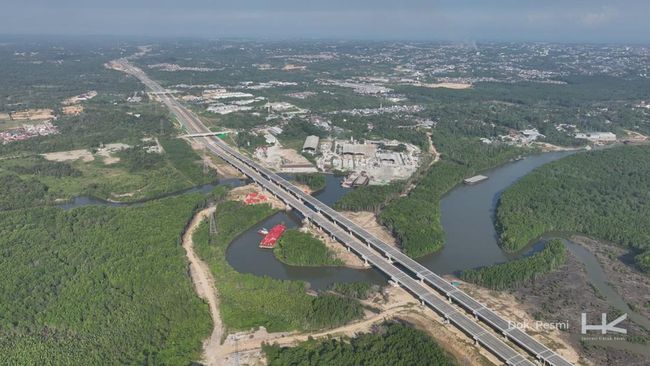 Penampakan Tol Pertama IKN, Meliuk 3 Kali Melewati Sungai Berkelok