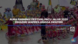 Aura Farming! Festival Pacu Jalur 2025 Dihadiri Wapres hingga Menteri