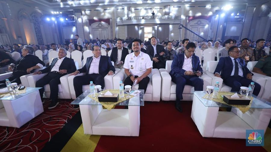 Gubernur Sumatera Utara, Bobby Nasution menhadiri acara LPS FInancial Festival 2025 di Regale International Convention Center, Medan, Sumatera Utara, Rabu (20/8/2025). (CNBC Indonesia/Tri Susilo)