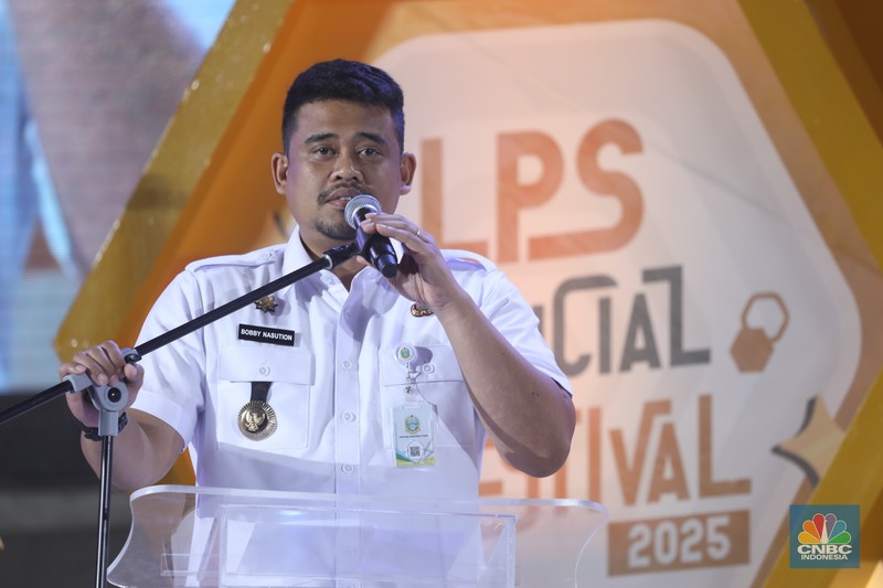 Suasana acara LPS FInancial Festival 2025 di Regale International Convention Center, Medan, Sumatera Utara, Rabu (20/8/2025). (CNBC Indonesia/Tri Susilo)