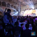 Keseruan penonton saat menyaksikan penampilan grup musik WALI dalam acara LPS Financial Festival 2025 di Regale International Convention Center, Medan, Sumatera Utara, Rabu (20/8/2025). (CNBC Indonesia/Tri Susilo)