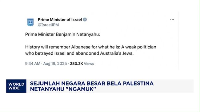 Video: Banyak Negara Besar Dunia Akui Palestina, Netanyahu "Ngamuk"