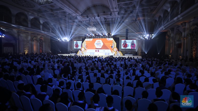 Suasana acara LPS FInancial Festival 2025 di Regale International Convention Center, Medan, Sumatera Utara, Rabu (20/8/2025). (CNBC Indonesia/Tri Susilo)