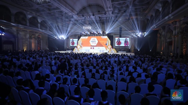 Suasana acara LPS FInancial Festival 2025 di Regale International Convention Center, Medan, Sumatera Utara, Rabu (20/8/2025). (CNBC Indonesia/Tri Susilo)