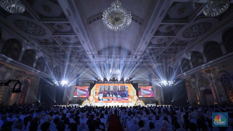 Suasana acara LPS FInancial Festival 2025 di Regale International Convention Center, Medan, Sumatera Utara, Rabu (20/8/2025). (CNBC Indonesia/Tri Susilo)