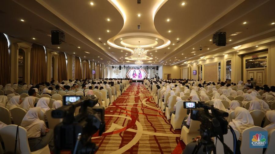 Suasana acara LPS FInancial Festival 2025 di Regale International Convention Center, Medan, Sumatera Utara, Rabu (20/8/2025). (CNBC Indonesia/Tri Susilo)