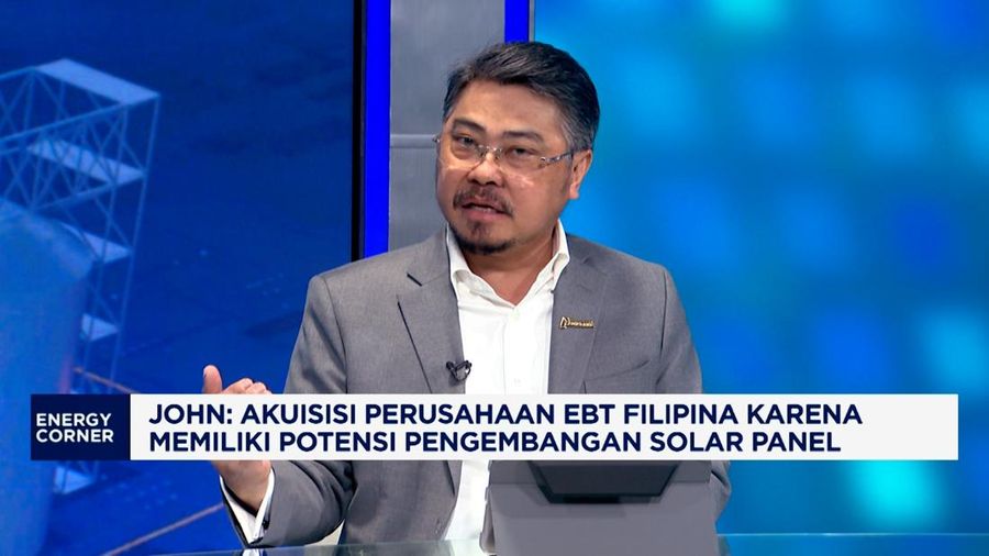 Direktur Utama PT Pertamina NRE, John Anis dalam program CNBC Indonesia Squawk Box Energy Corner di Jakarta, Kamis (21/8/2025). (CNBC Indonesia TV)