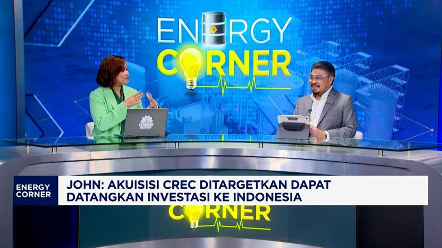 Direktur Utama PT Pertamina NRE, John Anis dalam program CNBC Indonesia Squawk Box Energy Corner di Jakarta, Kamis (21/8/2025). (CNBC Indonesia TV)