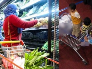 Kacau! Ibu-Anak Makan Anggur di Supermarket Tanpa Beli