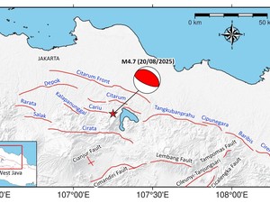 13 Gempa Susulan Pasca Gempa M 4,7 yang Berpusat di Bekasi