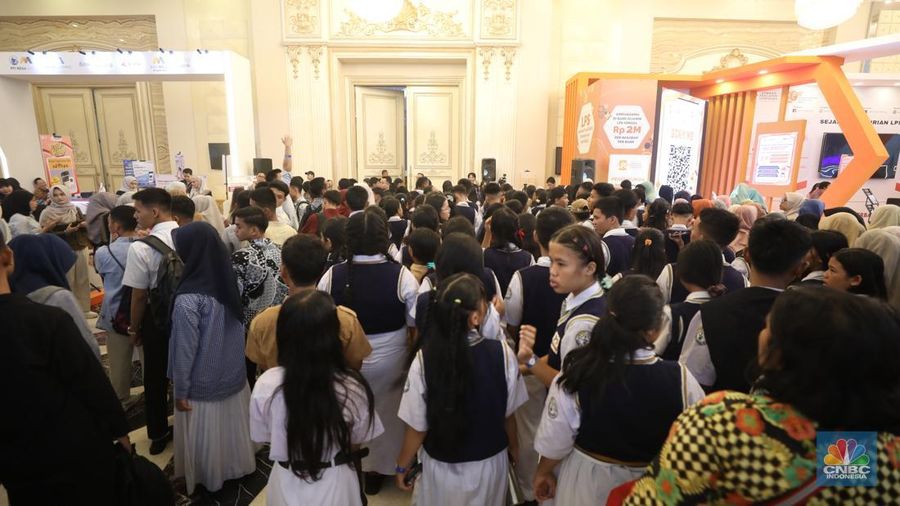 Suasana hari kedua acara LPS FInancial Festival 2025 di Regale International Convention Center, Medan, Sumatera Utara, Kamis (21/8/2025). (CNBC Indonesia/Tri Susilo)