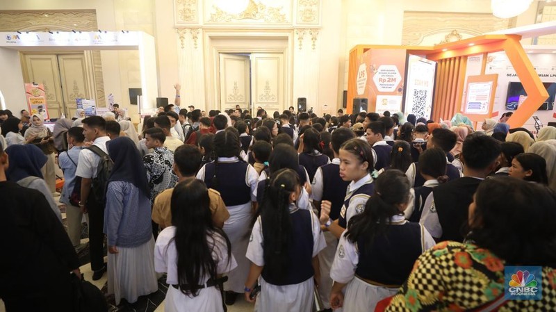 Suasana hari kedua acara LPS FInancial Festival 2025 di Regale International Convention Center, Medan, Sumatera Utara, Kamis (21/8/2025). (CNBC Indonesia/Tri Susilo)