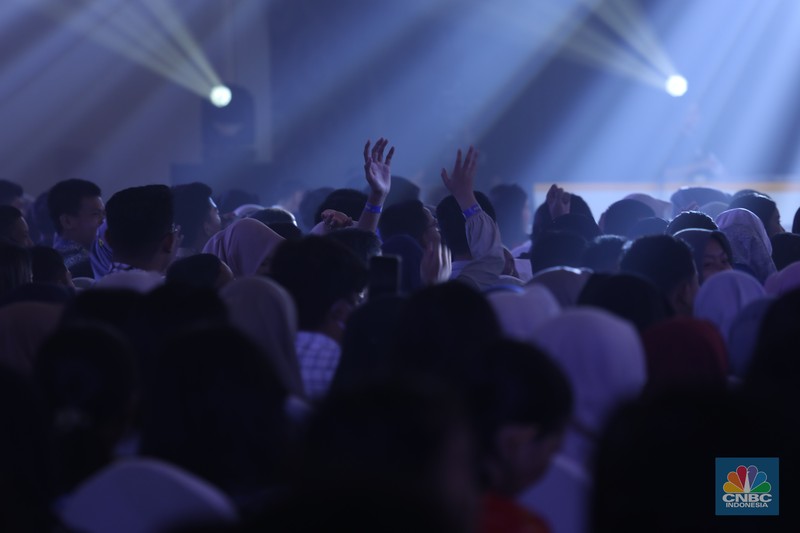 Suasana keseruan hari kedua acara LPS FInancial Festival 2025 di Regale International Convention Center, Medan, Sumatera Utara, Kamis (21/8/2025). (CNBC Indonesia/Tri Susilo)
