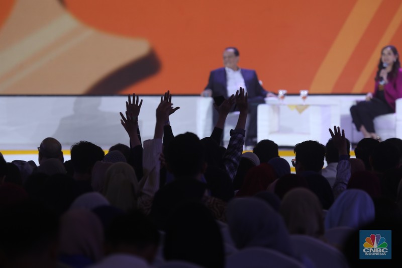 Suasana keseruan hari kedua acara LPS FInancial Festival 2025 di Regale International Convention Center, Medan, Sumatera Utara, Kamis (21/8/2025). (CNBC Indonesia/Tri Susilo)