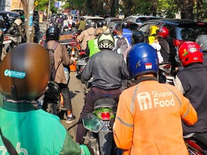 Jalan Hertasning Makassar Menuju Gowa Macet Parah 1 Km Sore Ini