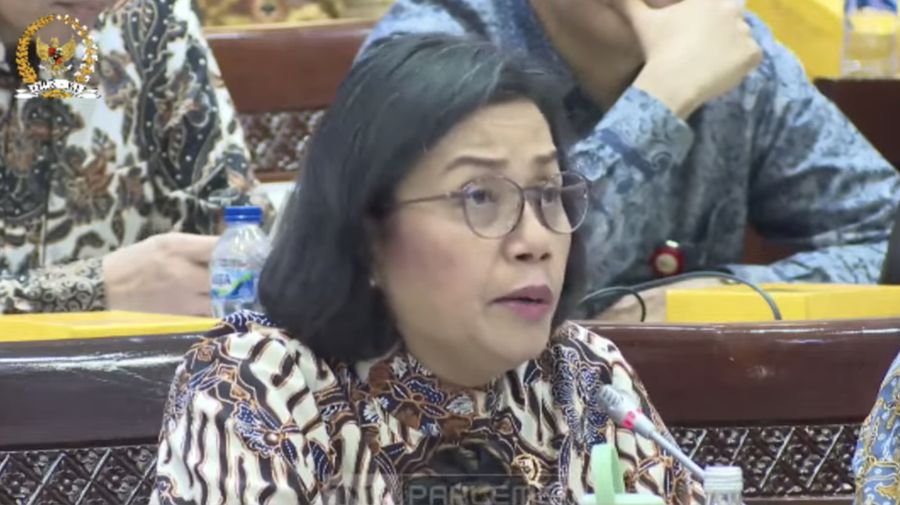 Menteri Keuangan, Sri Mulyani menyampaikan paparan dalam rapat kerja dengan Komisi XI DPR RI. (Tangkapan Layar youtube/Komisi XI DPR RI Channel)