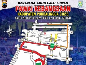 Pawai Kebangsaan di Jalan Protokol Purbalingga Besok, Lalu Lintas Dialihkan