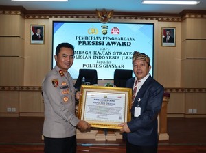 Polres Gianyar Terima Presisi Award dari Lemkapi