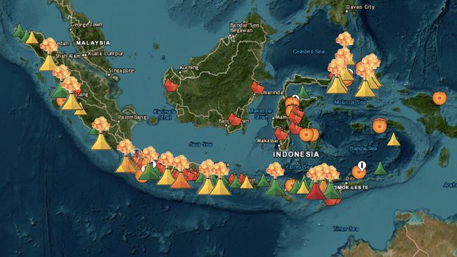 23 Gunung Api di RI Berstatus Waspada, 2 Siaga dan 1 Awas, Ini Daftarnya