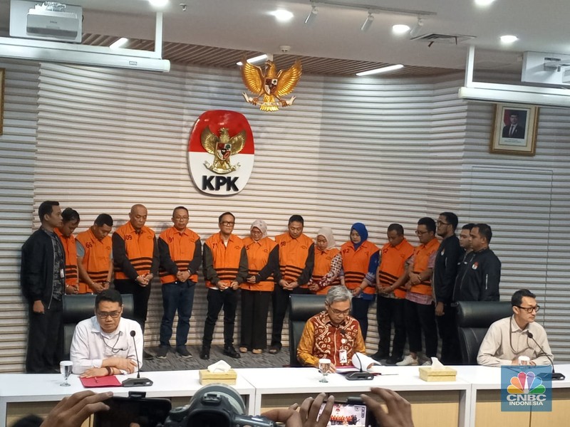 Wamenaker Immanuel Ebenezer ditetapkan tersangka oleh KPK. (CNBC Indonesia/Robertus Serin)