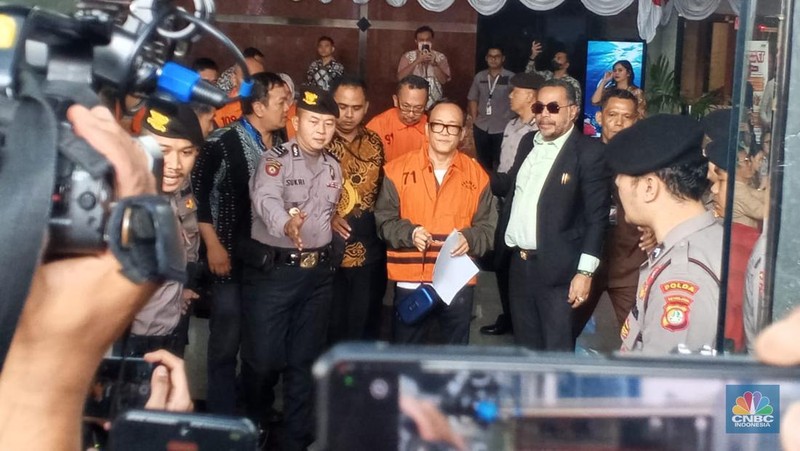 Wamenaker Immanuel Ebenezer ditetapkan tersangka oleh KPK. (CNBC Indonesia/Robertus Serin)