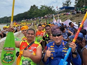 Kayuah, Jalur Raga Bhayangkara Kampanyekan Pelestarian Alam di Pacu Jalur