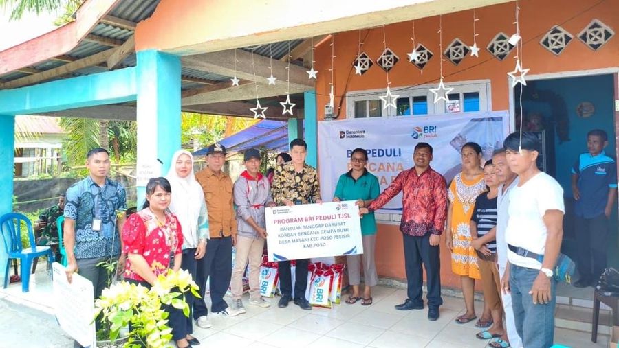 Tanggap Bencana Gempa Poso, BRI Peduli Salurkan Bantuan