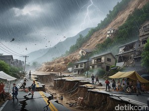 Hujan Lebat Picu Banjir dan Longsor di Kabupaten Sukabumi