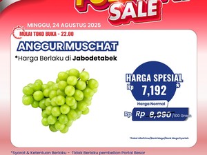 Transmart Full Day Sale! Belanja Anggur Muscat Pasti Lebih Murah